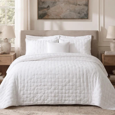 French Flax Signature Linen Quilt Full/Queen / Cocoa | Levtex Home