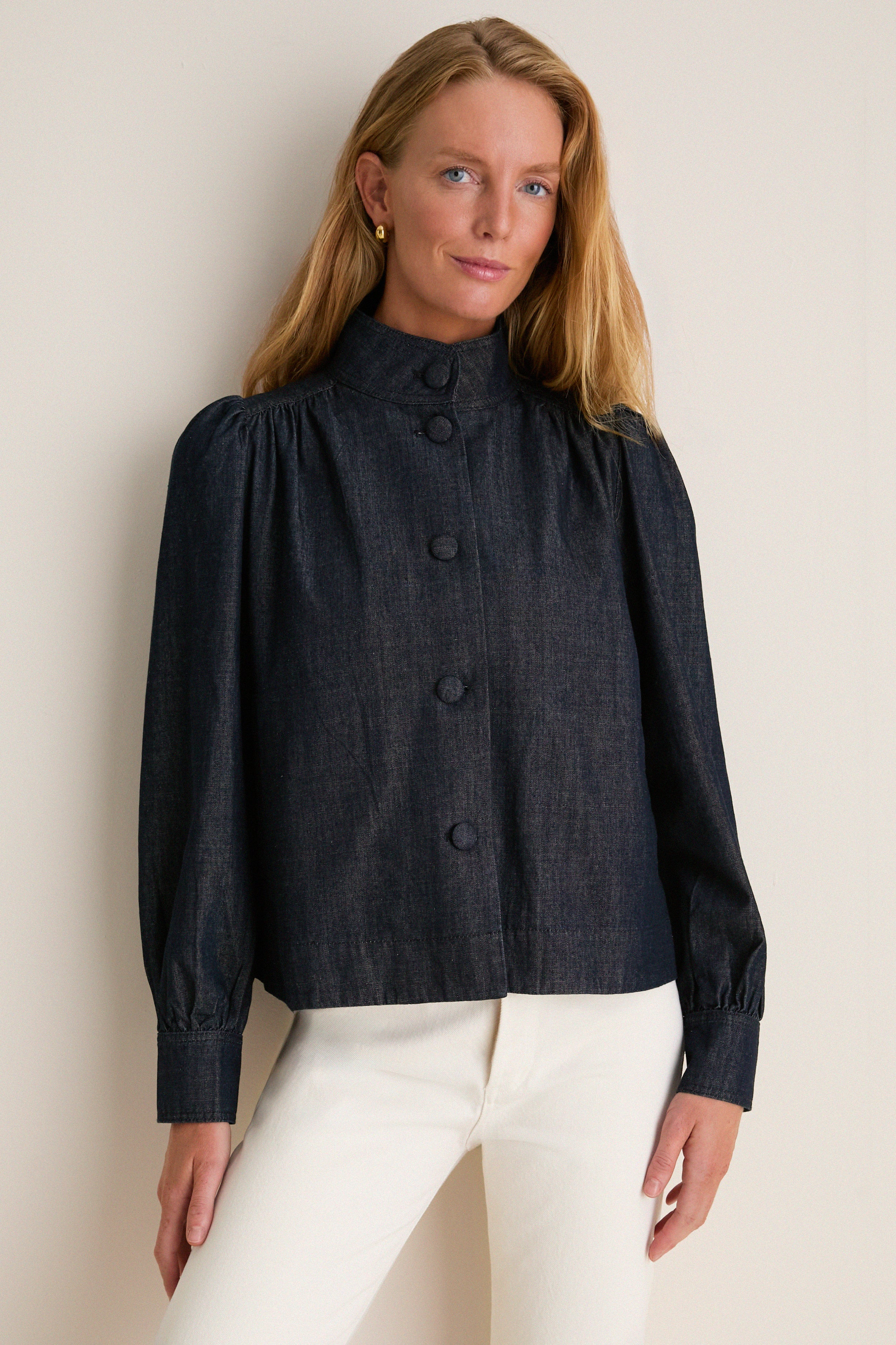 Denim Cropped Newbury Shirt Jacket | Tuckernuck (US)