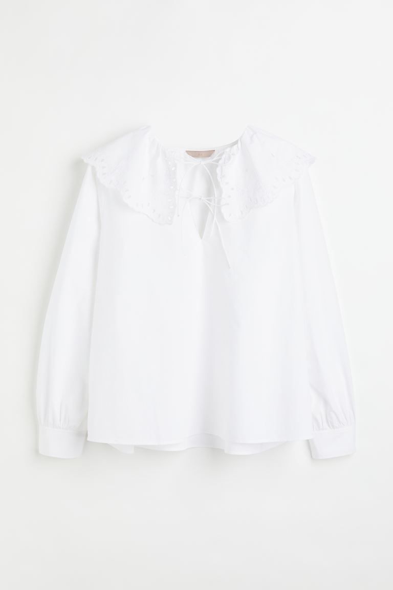 H&M+ Wide-collared Blouse | H&M (US + CA)