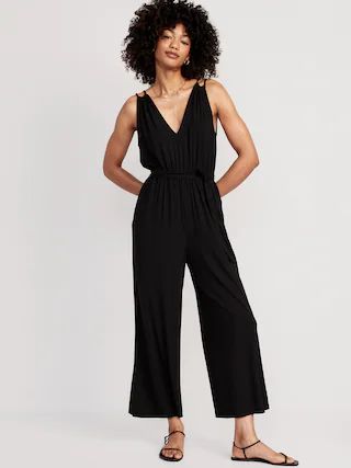 Sleeveless Double-Strap Ankle-Length Jumpsuit for Women | Old Navy (US)