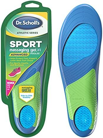 Dr. Scholl's Athletic series, Advanced Sport Massaging Gel Insoles for Women's sizes 6-10, Multi-col | Amazon (US)