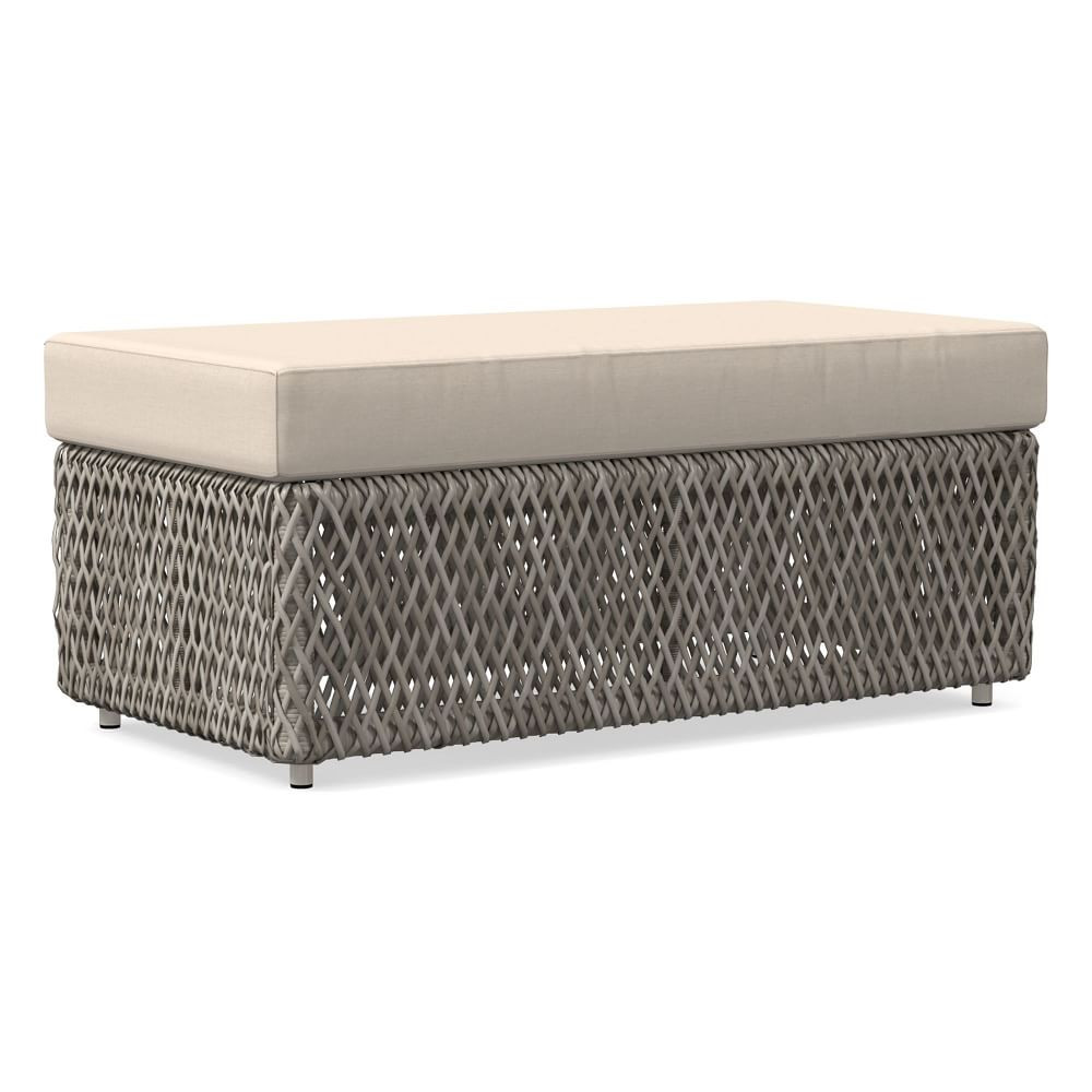 Coastal Outdoor Ottoman Cushion Cover - Sunbrella® Fabrics | West Elm (US)