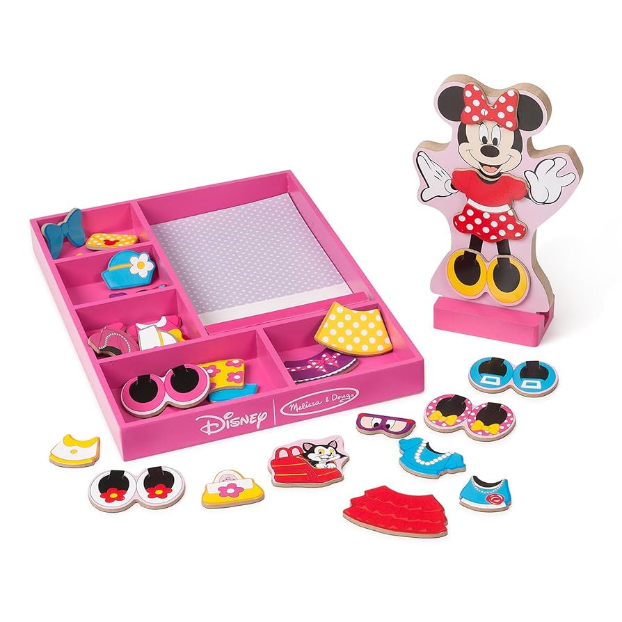Melissa & Doug Disney Minnie Mouse Magnetic Dress-Up Wooden Doll Pretend Play Set (35+ pcs) | Amazon (US)