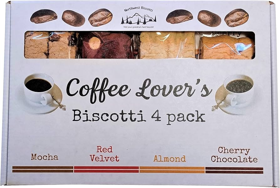 Northwest Biscotti 4 Flavor Variety Gift Box, Handcrafted and Soft Textured Biscotti - 6.8 oz tot... | Amazon (US)