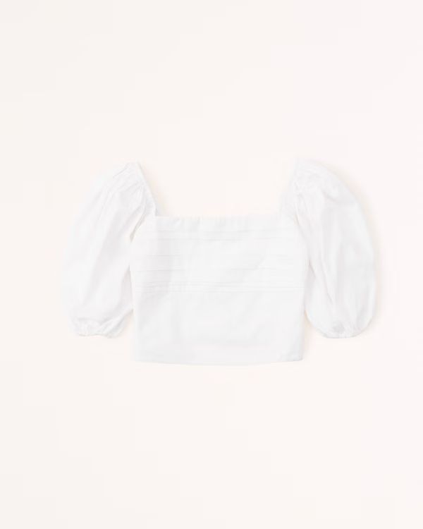 Women's Ruched Bodice Puff Sleeve Top | Women's Tops | Abercrombie.com | Abercrombie & Fitch (US)