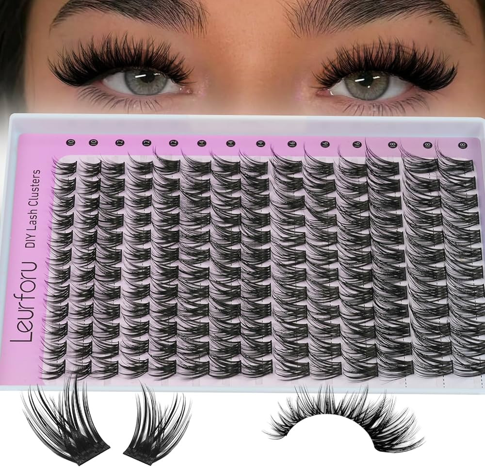 Wispy Lash Clusters Natural Clusters Eyelash Extension 168pcs 10-18mm Self Adhesive Eyelashes DIY... | Amazon (US)