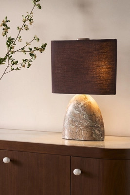 Palmer Marble Oval Table Lamp | Anthropologie (US)