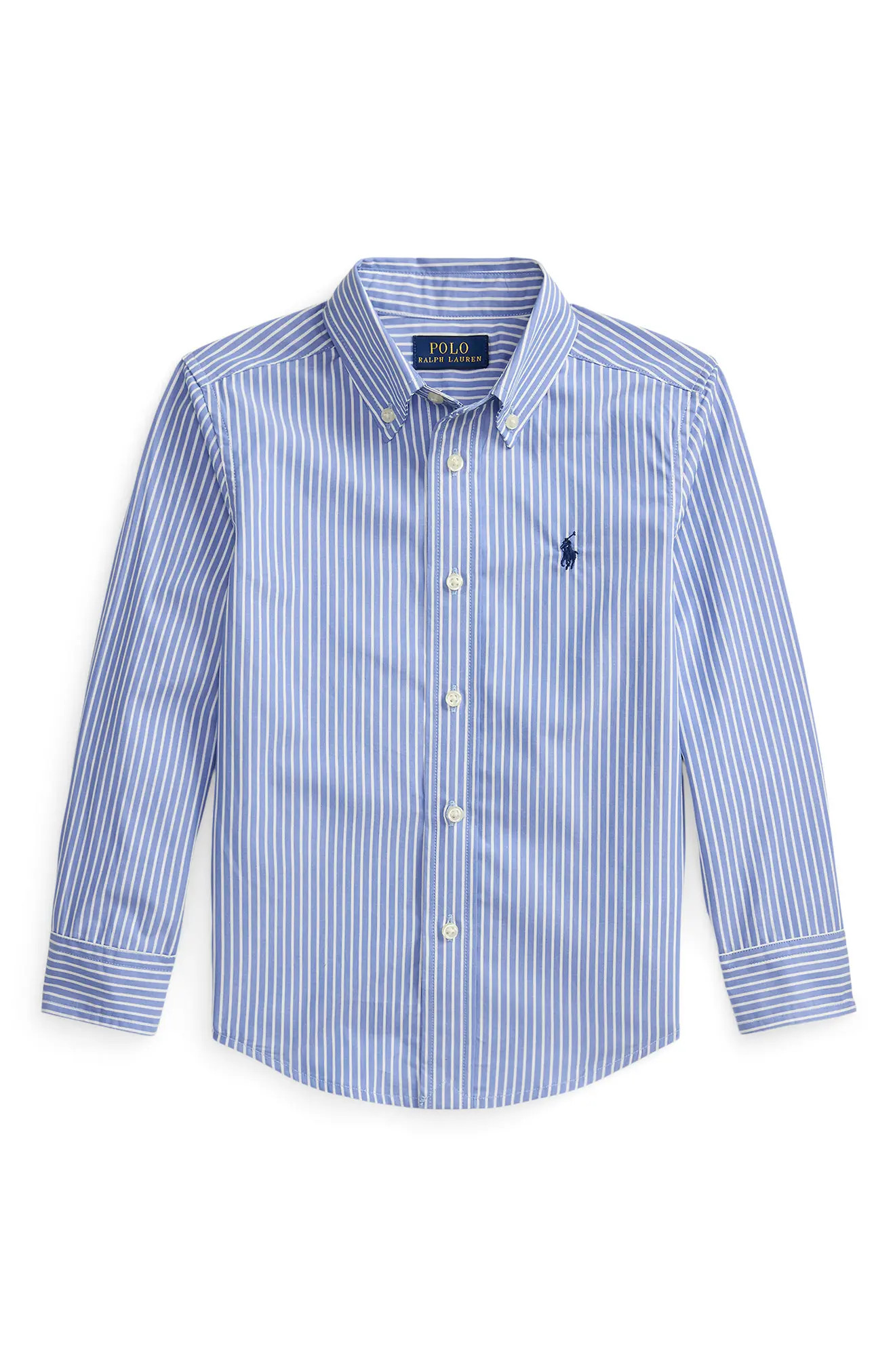 Kids' Stripe Cotton Poplin Button-Down Shirt (Nordstrom Exclusive) (Men) | Nordstrom | Nordstrom
