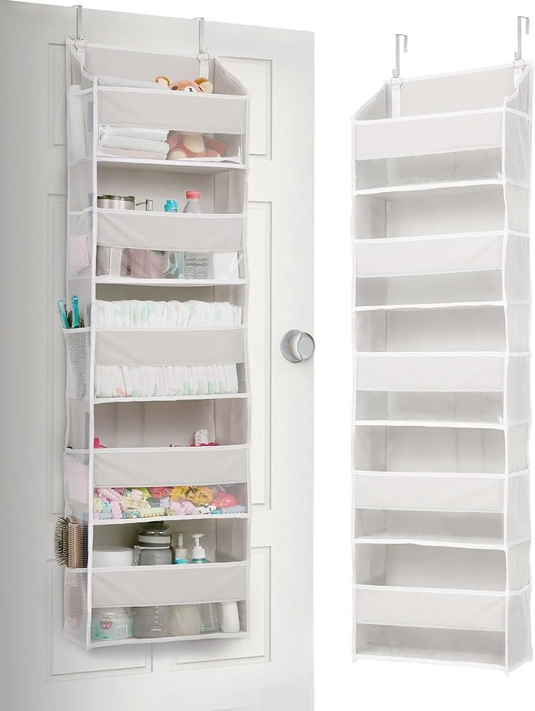 ULG 1-Pack Over Door Organizer with 5 Large Pockets 10 Mesh Side Pockets, 44 lbs Weight Capacity ... | Amazon (US)