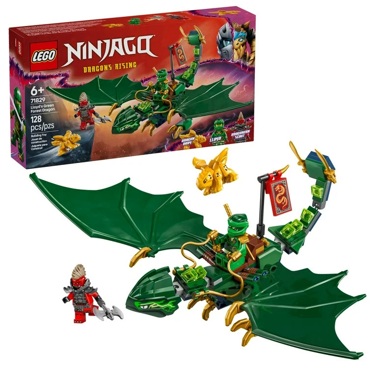 LEGO NINJAGO Lloyd's Green Forest Dragon Toys - Pretend Play Building Toys for Boys & Girls, Ages... | Walmart (US)