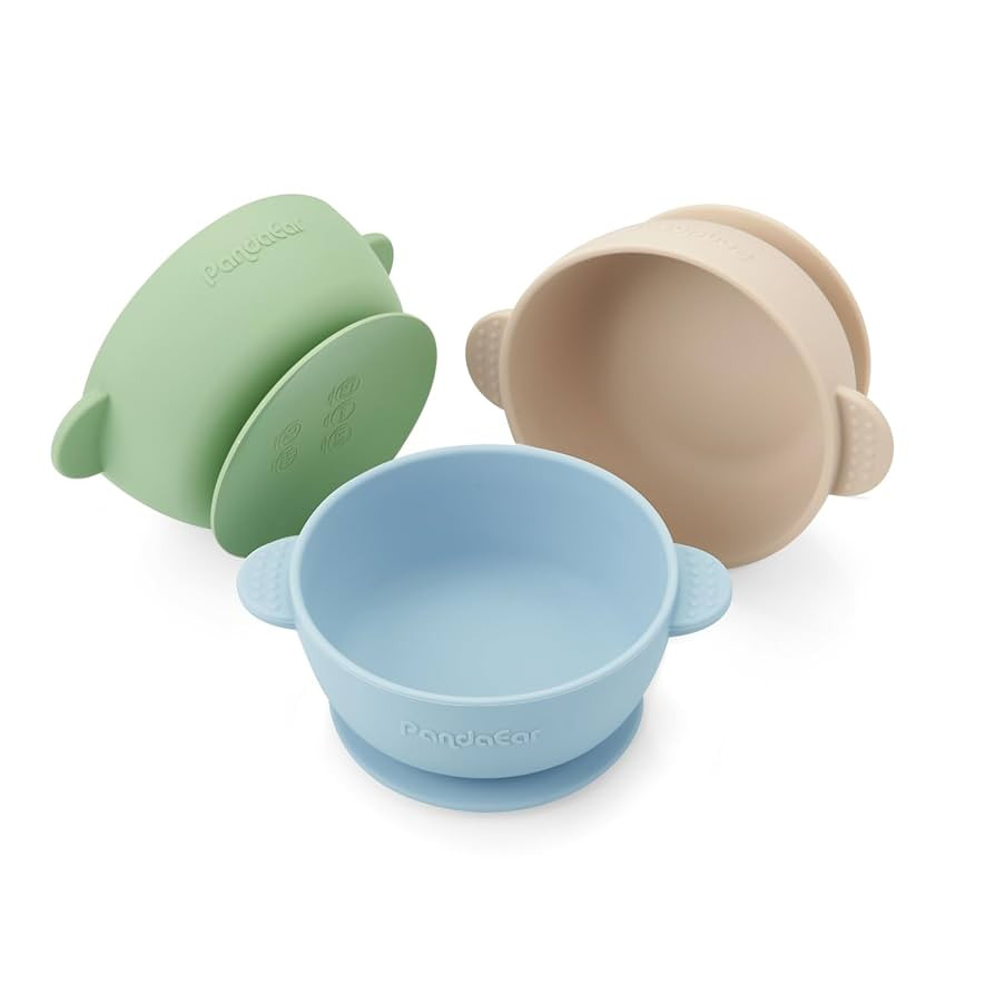 PandaEar 3 Pack Baby Bowls with Suction| Stay Put Silicone Food Bowl for Babies Kids Toddlers Inf... | Amazon (US)