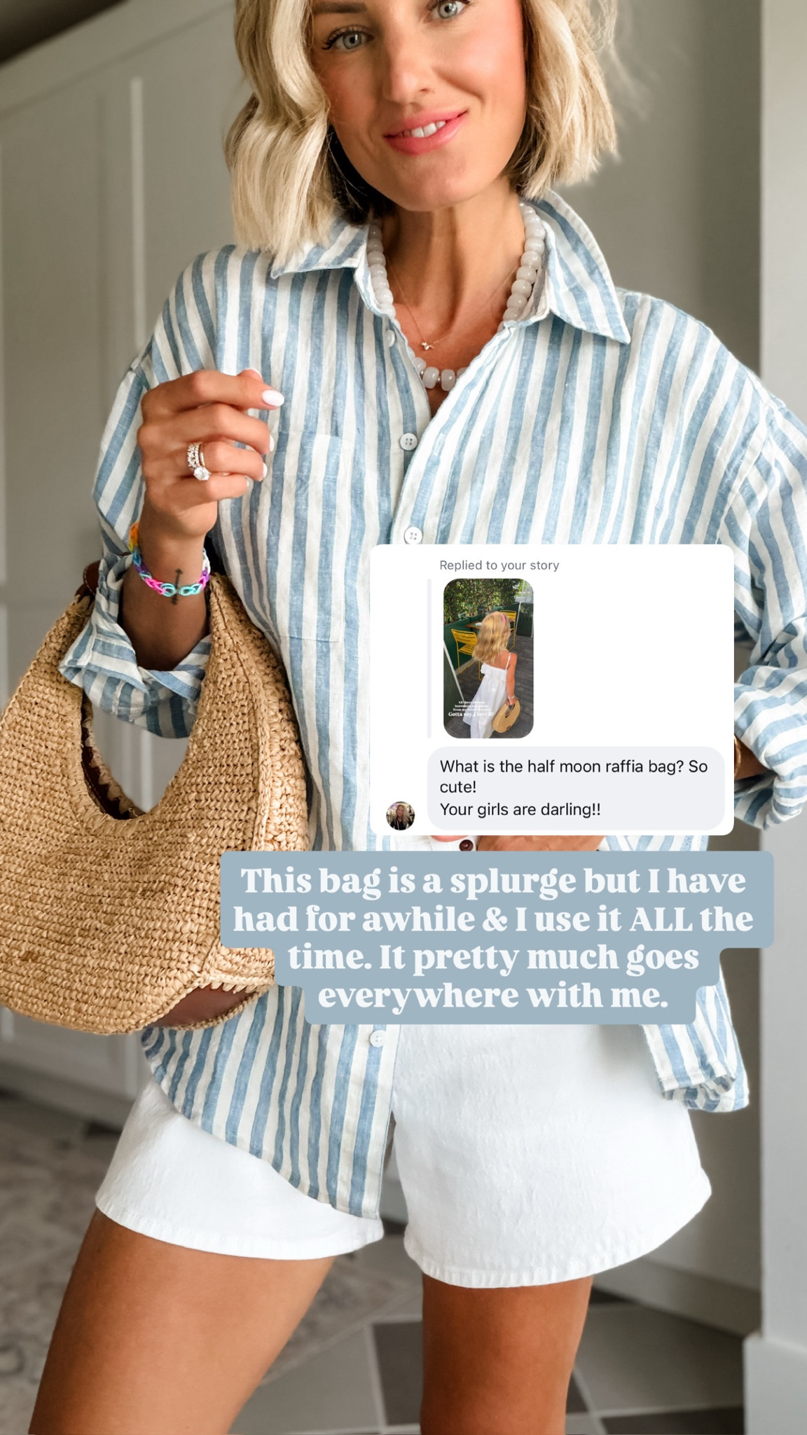 This bag is a splurge, but I have worn it so many times in the spring & summer! Such a great raffia purse you will have for years! 

Loverly Grey, summer purse, straw purse, raffia purse, summer accessories 

#LTKSeasonal