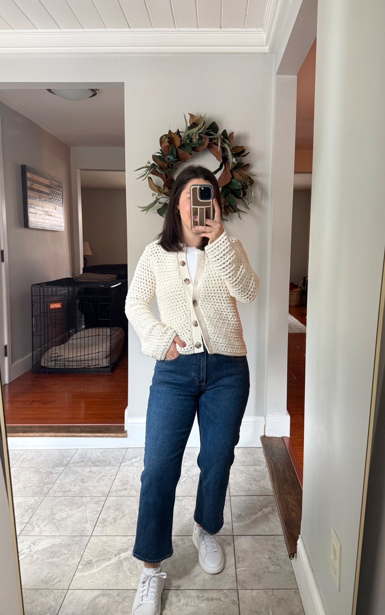 Spring outfit - xs cardigan, xs tank, 26 short jeans, sneakers are tts.
For reference I am:
5ft, 120lbs, 26” waist

Spring outfits, casual outfits, petite outfits, petite jeans, cropped jeans, denimm

#LTKPetite #LTKootd #LTKSeasonal