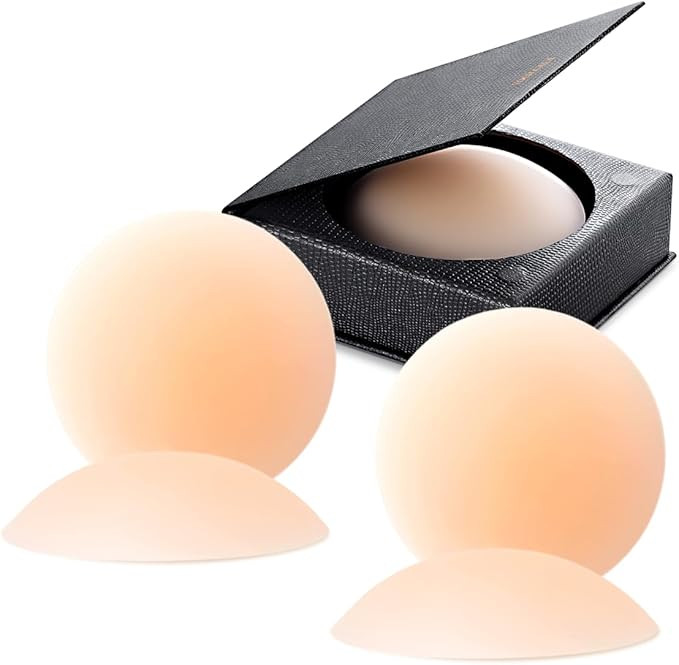 VOCH GALA Nipple Covers 2 Pairs-Seamless and Sheer Adhesive Silicone Nipple Pasties for Women Reu... | Amazon (US)