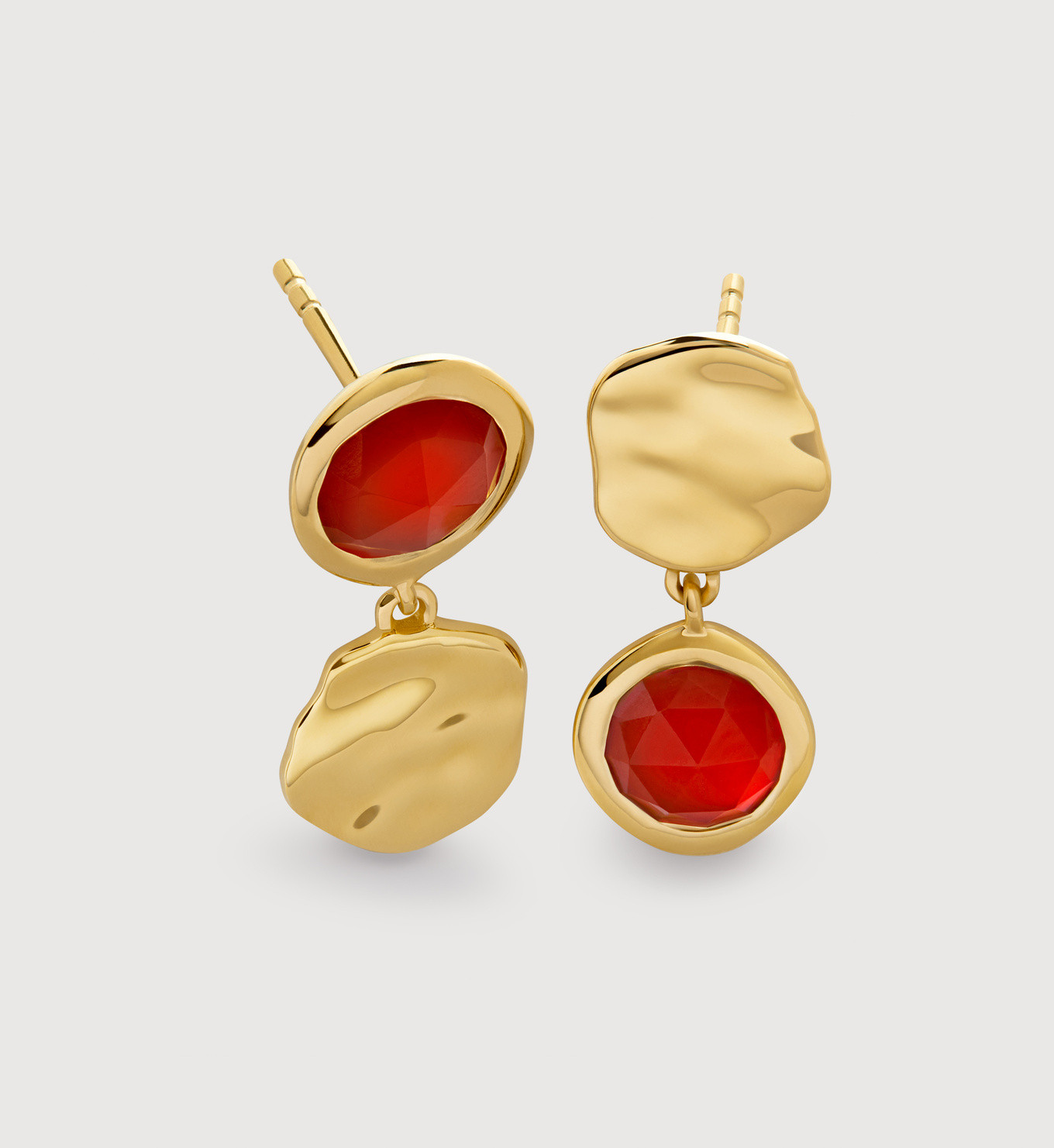 Lucky Gemstone Asymmetric Drop Earrings | Monica Vinader (Global)