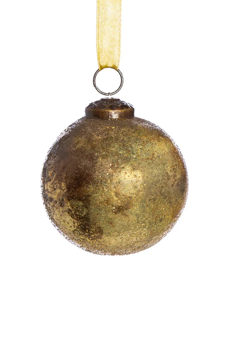 Copper & Gold Glass Ball Ornament | Gatehouse No.1