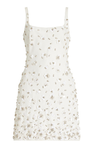Ziva Crystal-Embellished Crepe Mini Dress | Moda Operandi (Global)