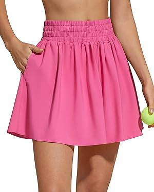 G4Free Chillwhisp High Waisted Tennis Skirts for Women - 15" Flowy Golf Skort Athletic Inner Shor... | Amazon (US)