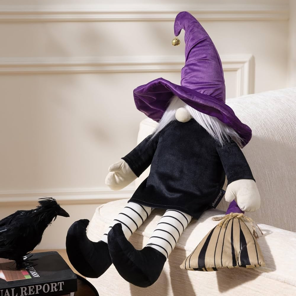 Phantoscope Happy Halloween Shaped Throw Pillow, Ghost Pillow with Witch Hat, Witch Shaped Pillow... | Amazon (US)