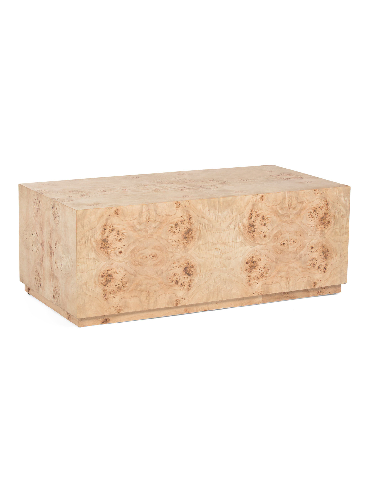 47x19x24 Rectangular Burl Wood Coffee Table | TJ Maxx