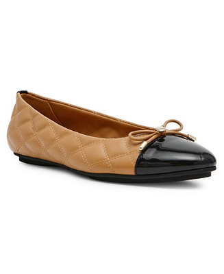 Women's Luci Quilted Cap Toe Ballet Flats | Macy's