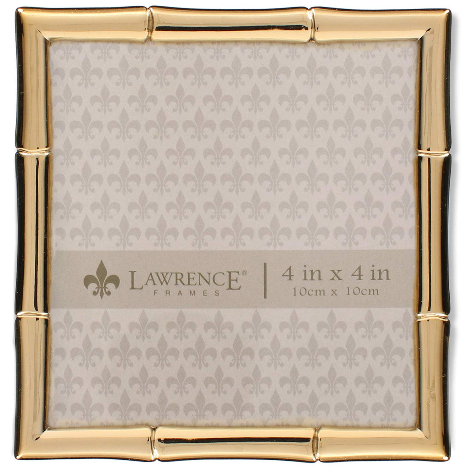 Lawrence Frames Bamboo Design Metal Frame, 4x4, Gold | Amazon (US)