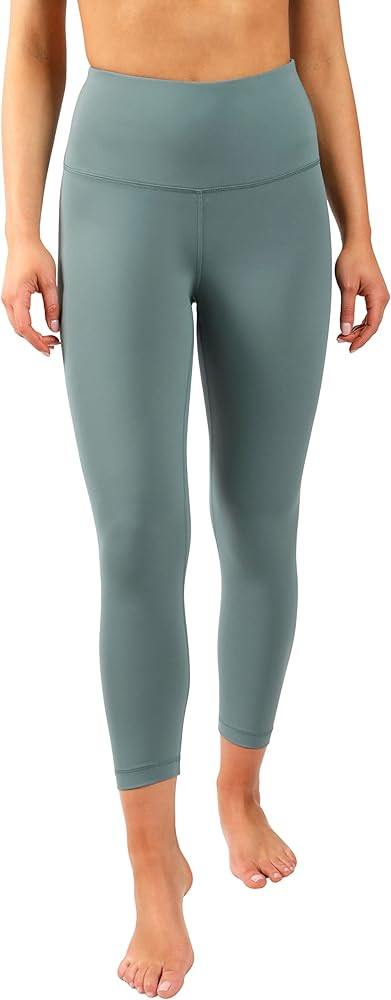 90 Degree By Reflex High Waist Squat Proof Capris - 22” Interlink Workout Capris | Amazon (US)