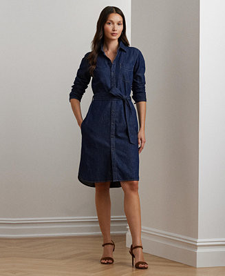 Belted Denim Shirtdress | Macy's