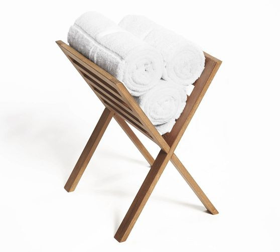 Lya Teak Towel Holder | Pottery Barn (US)