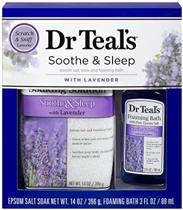 Dr Teal's Lavender Epsom Salt & Foaming Bath Oil Sampler Gift Set 2020 - Give The Gift of Relaxat... | Amazon (US)