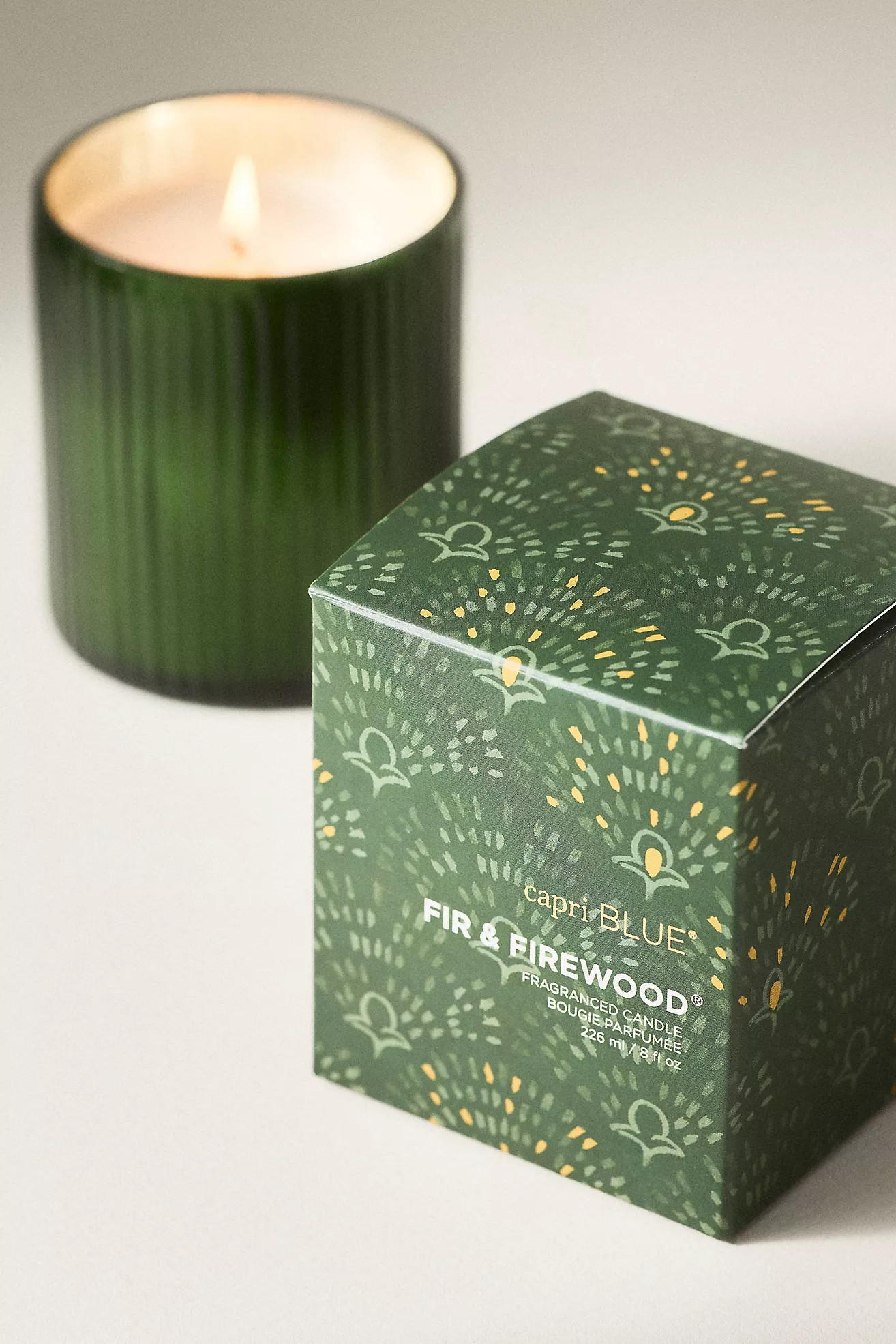 Capri Blue Woody Fir & Firewood Boxed Glass Candle | Anthropologie (US)