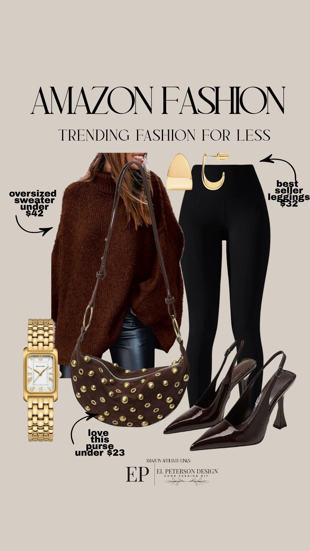 Amazon Fashion
Purse
Oversized sweater
Heels
Watch
Earrings
Leggings 

#LTKFindsUnder50 #LTKFindsUnder100 #LTKStyleTip