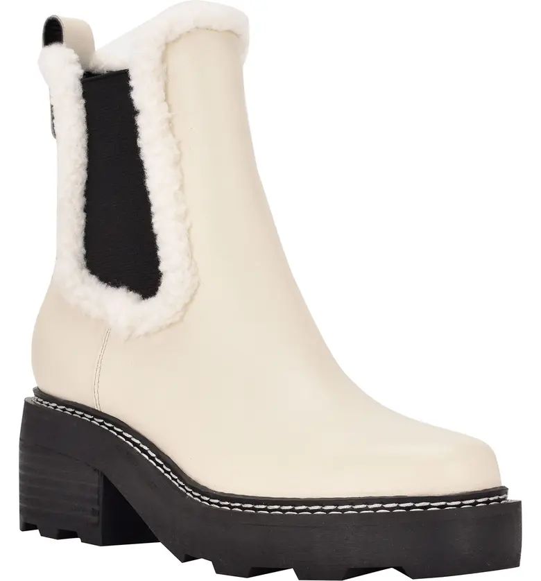 Anissa Faux Shearling Chelsea Bootie | Nordstrom