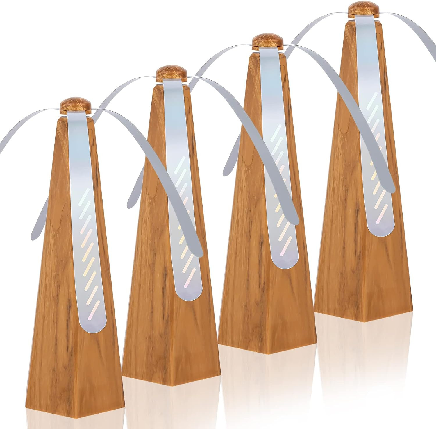 4 Pack Fly Fan for Tables Portable Fly Fan Keep for Your Food Clean Meal Table Fly Fan for Outdoor Indoor Picnic Dinner Classroom(Wood Grain) | Amazon (US)