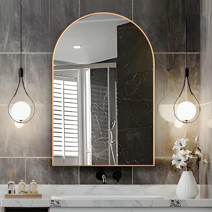 NEUWEABY Arched Wall Mirror for Bathroom, 20"x30" Arched Mirror Wall Mounted Mirror with Metal Fr... | Amazon (CA)