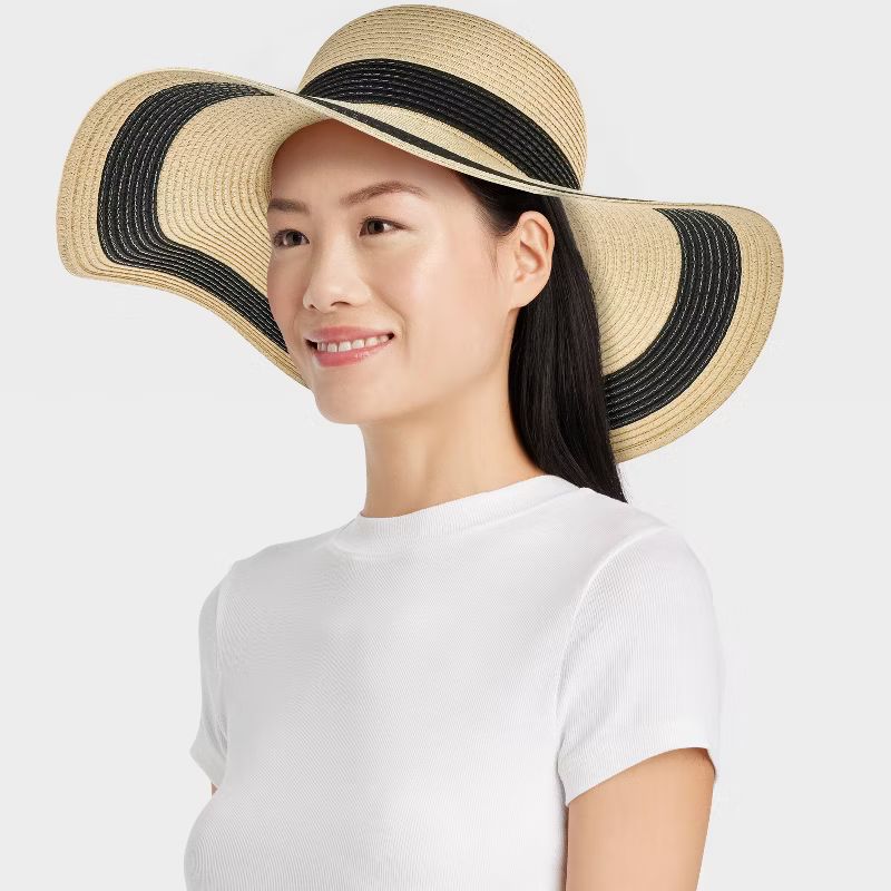 Striped Straw Floppy Hat - Shade & Shore™ | Target