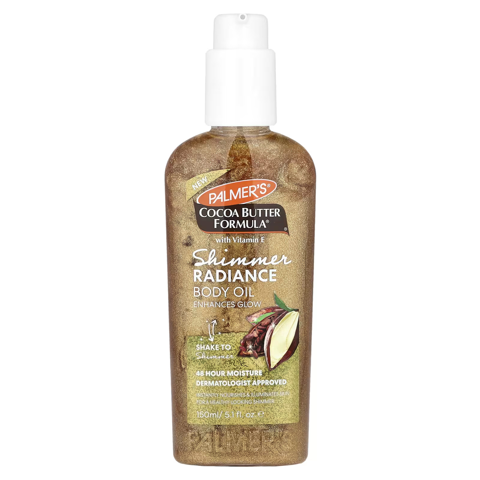 Cocoa Butter Formula® with Vitamin E, Shimmer Radiance Body Oil, 5.1 fl oz (150 ml) | iHerb