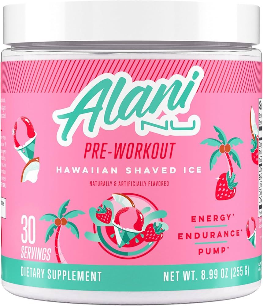 Alani Nu Pre Workout Powder Hawaiian Shaved Ice | Amino Energy Boost | Endurance Supplement | Sug... | Amazon (US)