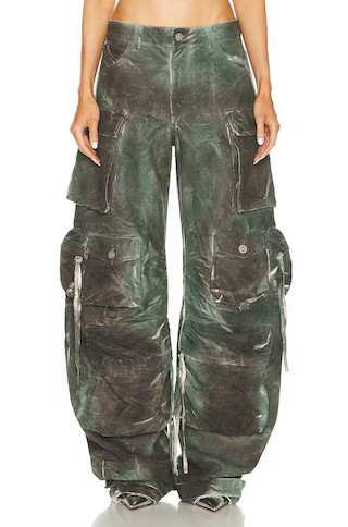 THE ATTICO Fern Long Pant in Stained Green | FWRD | FWRD 