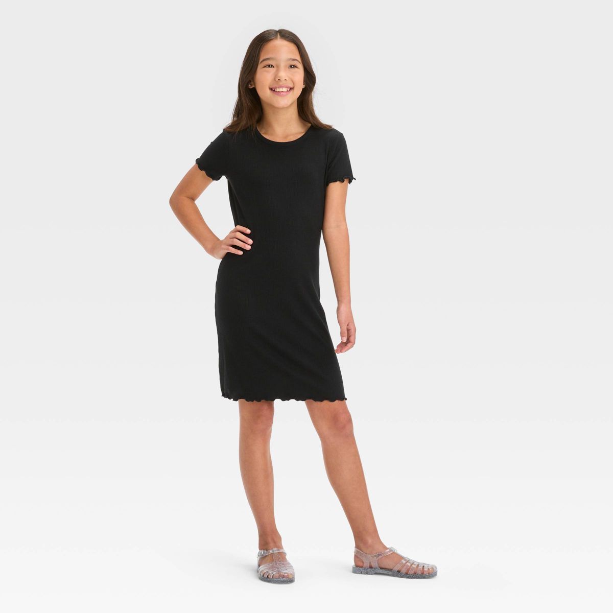 Girls' Short Sleeve Rib-Knit Dress - art class™ | Target