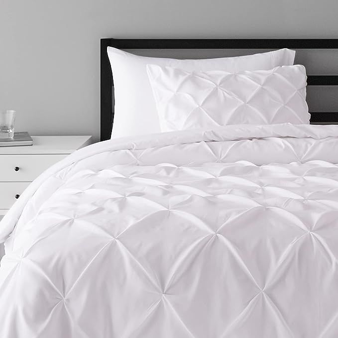 Amazon Basics All-Season Down-Alternative 2 Piece Comforter Bedding Set, Twin/TwinXL, Bright Whit... | Amazon (US)