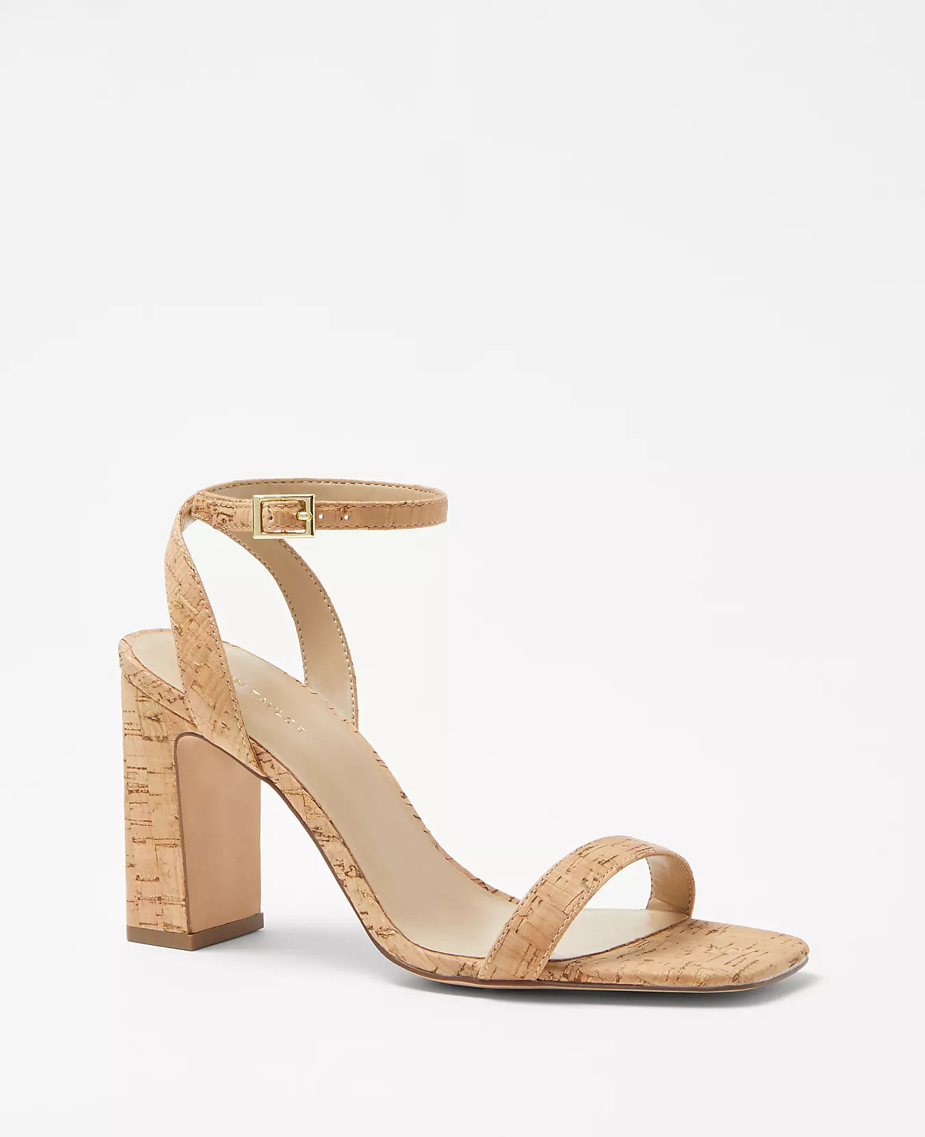 Cork High Block Heel Sandals | Ann Taylor | Ann Taylor (US)