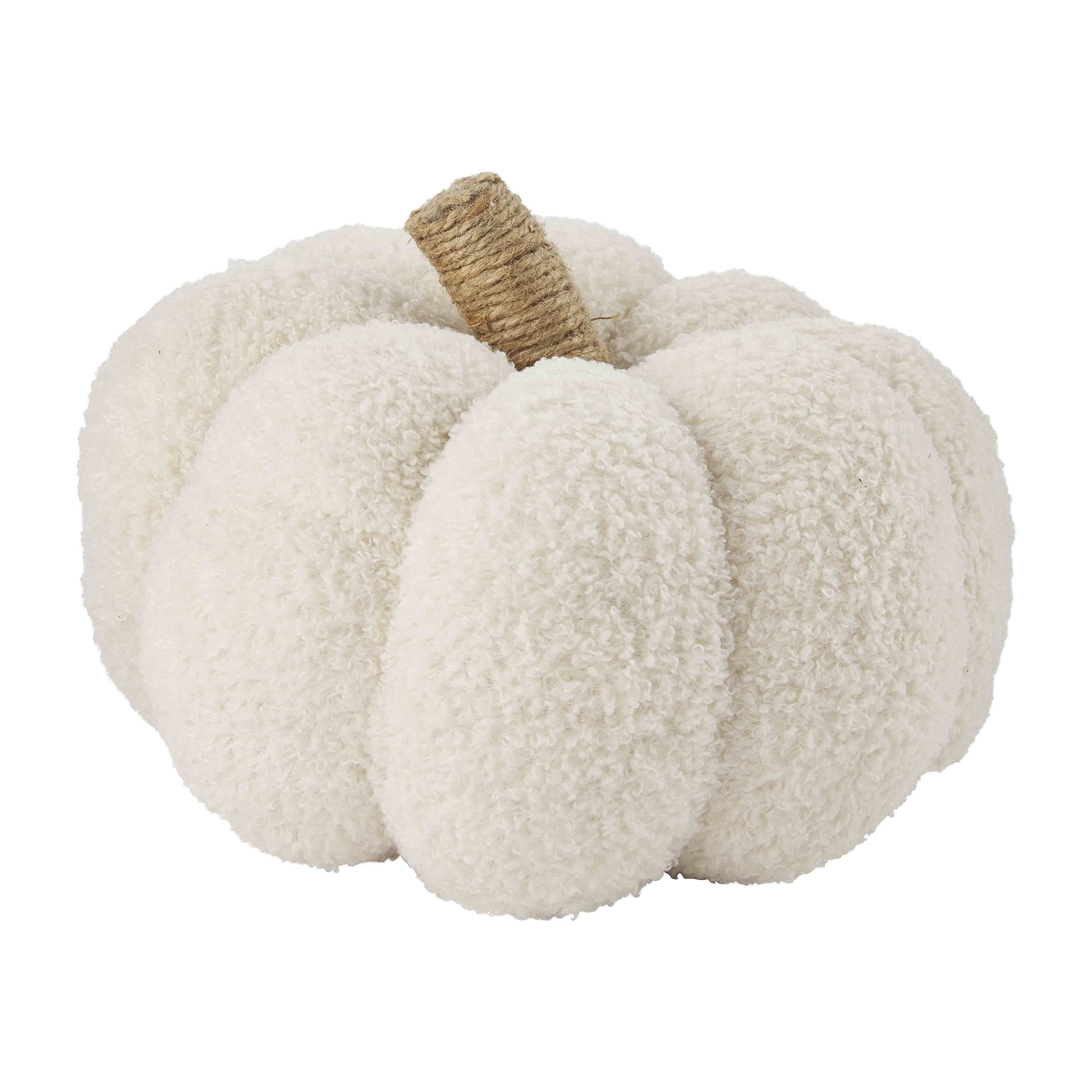 Mud Pie Shearling Pumpkin, Medium Table Sitters | Amazon (US)
