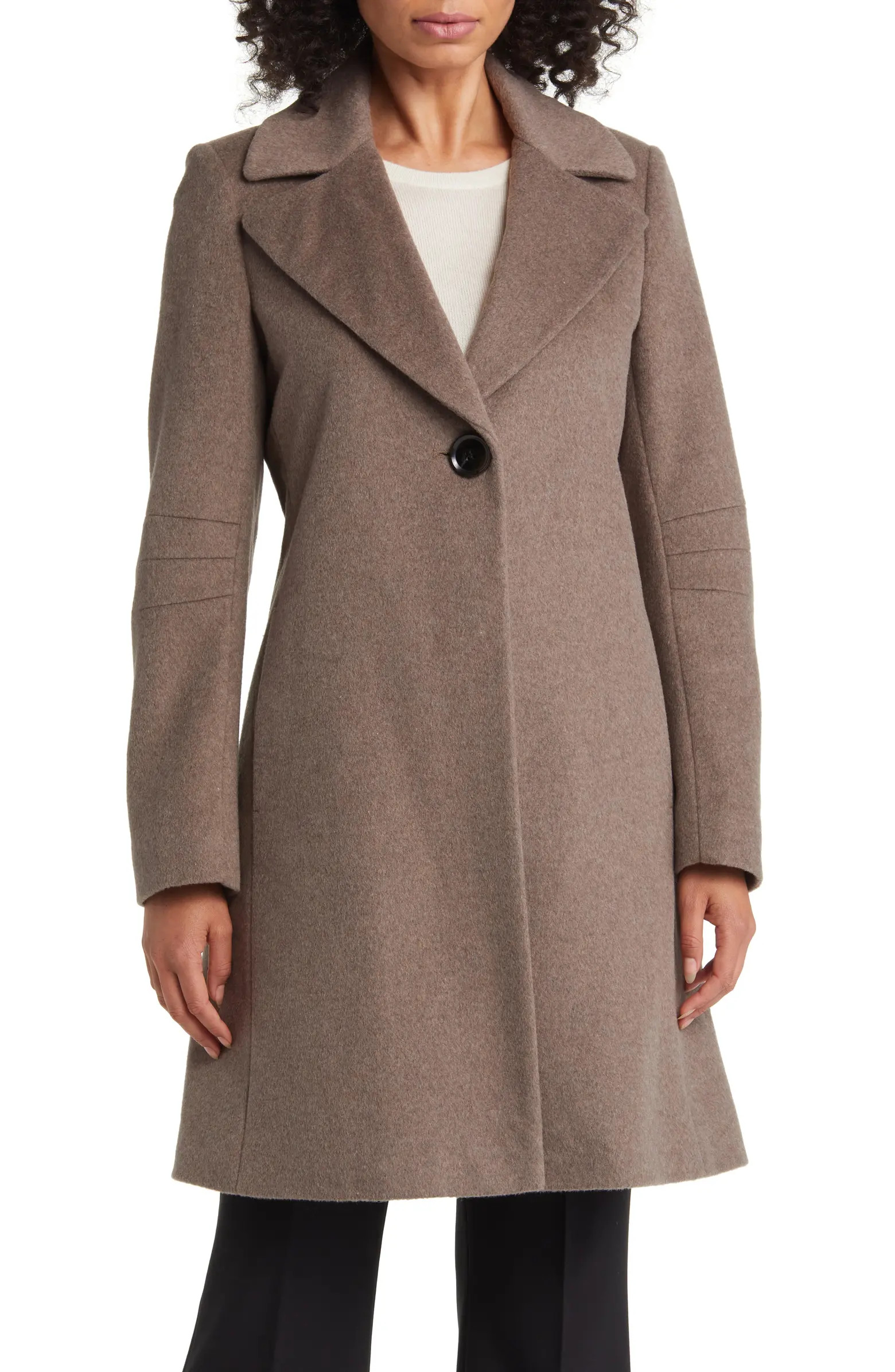 Walker Single Breasted Wool Blend Coat | Nordstrom