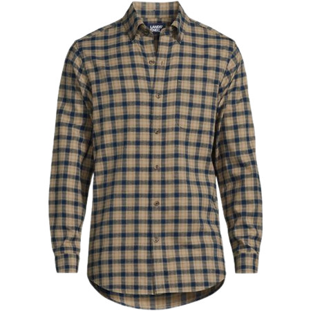 Men's Traditional Fit Flagship Flannel Shirt | Lands' End (US)