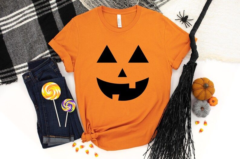 Jack-o-lantern Face Tee - Etsy | Etsy (US)