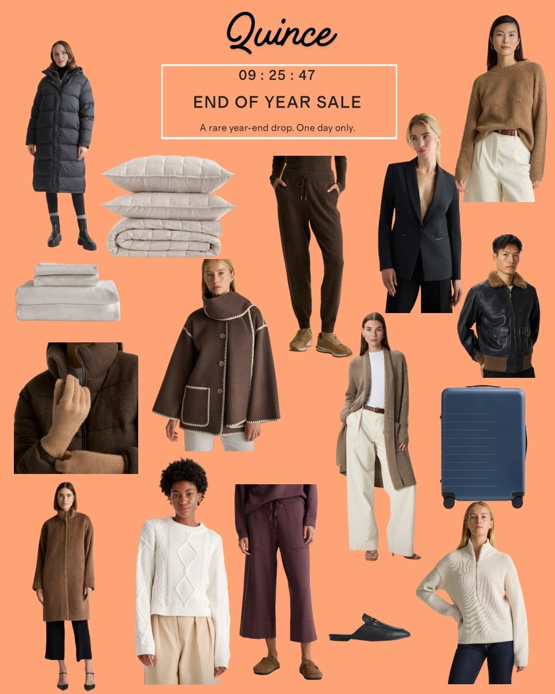 1-day QUINCE sale is on! 
You’ve got about 9 hours to shop the bestselling items from Quince. I’ve recently ordered a few things from Quince and I absolutely love the quality AND their prices are truly unbeatable! 

Take advantage of the sale - there are so many things included, such as bedding, women’s/men’s/children’s/pets’ clothing, shoes, travel essentials and so much more! 




#LTKGiftGuide #LTKFindsUnder50 #LTKSaleAlert