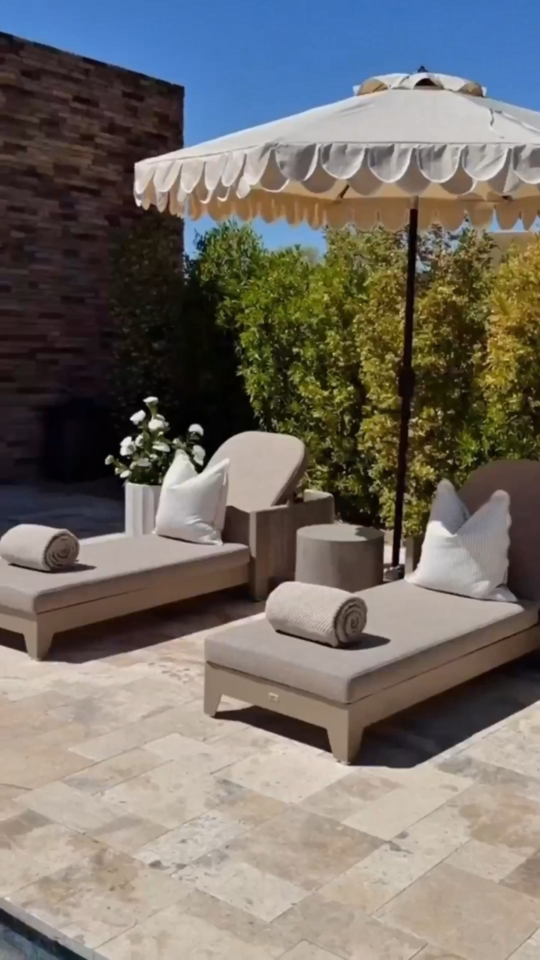 These chaise lounges + faux stone planters + faux flower trees + and umbrellas are GORGEOUS! Seriously.. I’m picky and I’m in LOVE! It’s giving relaxed resort vibes at home 🤍☀️ This has been my favorite spot the last few days 🤍 outdoor chaise lounge faux stone planters faux floral trees scalloped umbrella outdoor designer inspired patio resort style outdoor space amazon outdoor decor spring home decor

Summerthompsonstyles 

#LTKSaleAlert #LTKHome #LTKSwim