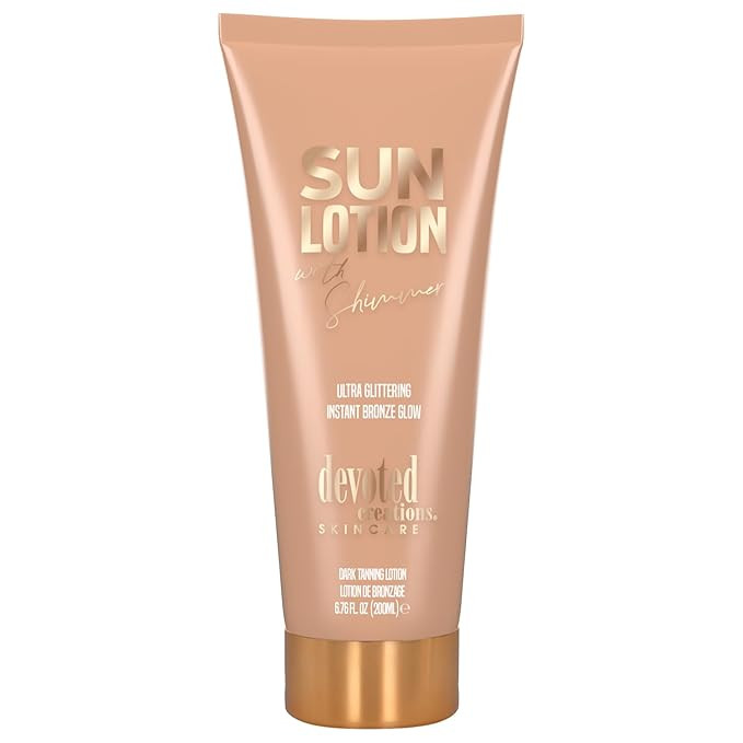 Sun Lotion with Shimmer Ultra Glittering and Instant Bronze 6.76 oz. | Amazon (US)
