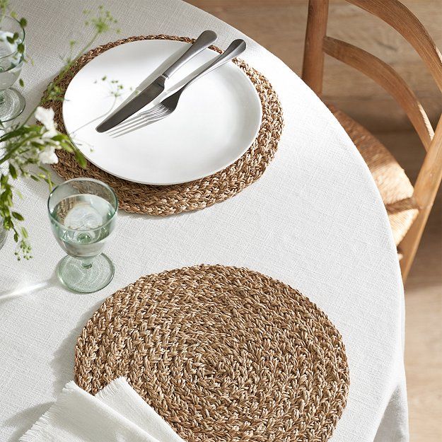 Braided Seagrass Placemats – Set of 2 | The White Company (UK)